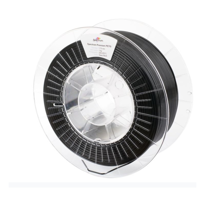 Spectrum 3D Filament / PET-G Premium / 1,75mm / Deep Black / Schwarz / 1kg - 167594 - 2