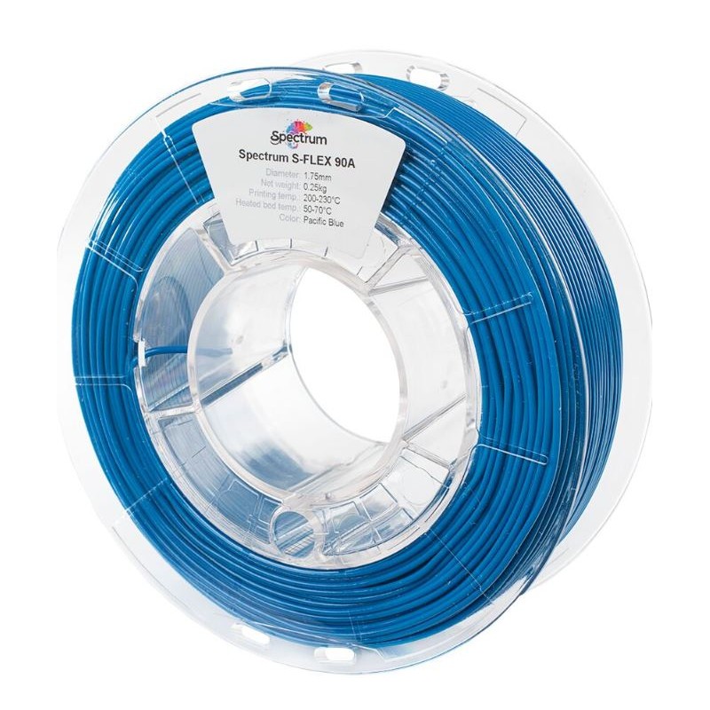 Spectrum 3D Filament / TPU S-Flex 90A / 1,75mm / Pacific Blue / Blau / 0,5kg - 167640 - 2