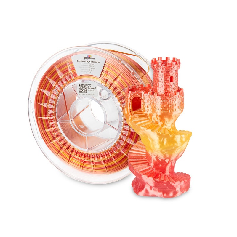 Spectrum Filament · PLA SILK Rainbow · FIRE RED · 1.75mm · 1kg - 240390 - 1