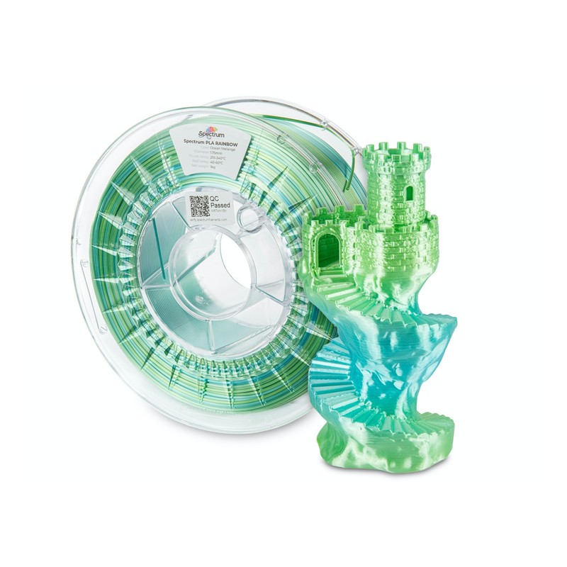 Spectrum Filament · SILK PLA Rainbow · OCEAN MELANGE · 1.75mm · 1kg - 240393 - 1