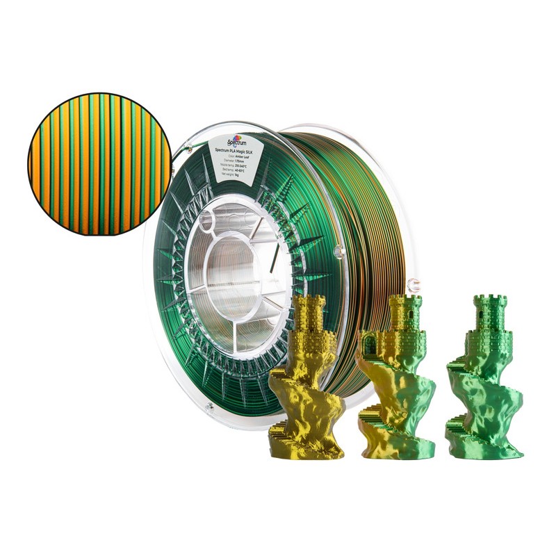 Filament Spectrum · PLA Magic SILK · AMBER LEAF · 1.75mm · 1kg - 240407 - 1