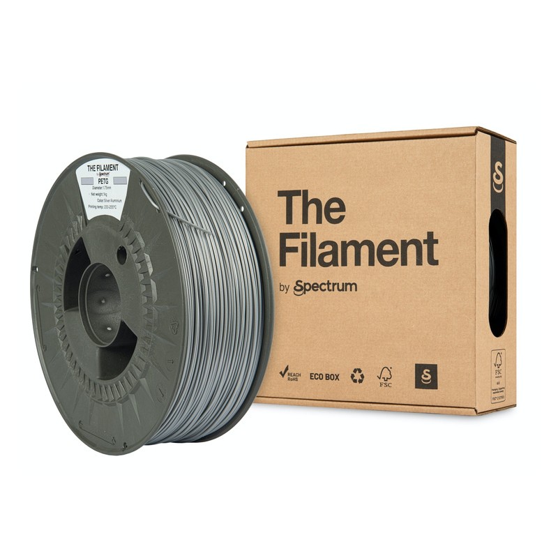The Filament · PETG · SILVER ALUMINIUM · 1.75mm · 1kg - 240458 - 1