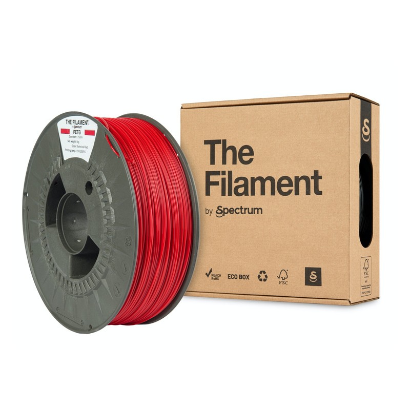 The Filament · PETG · TECHNICAL RED · 1.75mm · 1kg - 240462 - 1