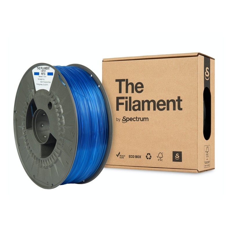 The Filament · PETG · TRANSPARENT BLUE · 1.75mm · 1kg - 240463 - 1