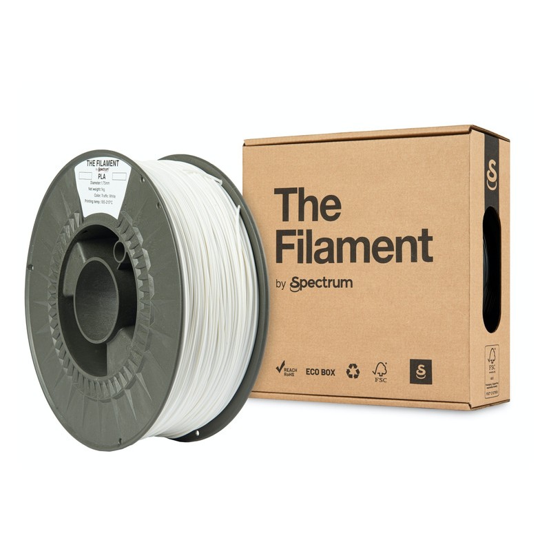 The Filament PLA TRAFFIC WHITE 1.75mm 1kg - 240478 - 1