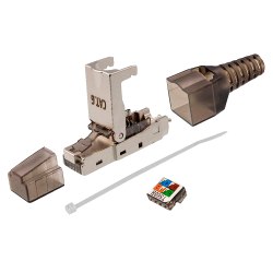 Conector RJ45 - Kompatibel mit FTP-Kabel Cat 6 - Metallgehäuse - Einfache Installation ohne Werkzeuge CON300-FTP6-TL MARCA BLANC