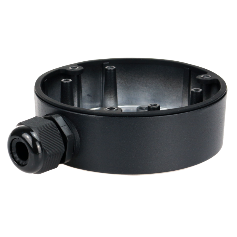 Anschlussbox - Für Dome-Kameras - Geeignet für den Außenbereich - Decken- oder Wandinstallation - Farbe schwarz - Kabelstift DS-