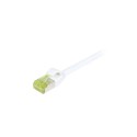 Patchkabel RJ45, CAT6A 500Mhz,15m, weiss, S/FTP, slimline rund d4,5mm, TPE/LSZH(Superflex), AWG28, mit CAT7 Rohkabel, Synergy 21