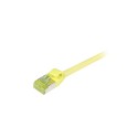 Patchkabel RJ45, CAT6A 500Mhz,15m, gelb, S/FTP, slimline rund d4,5mm, TPE/LSZH(Superflex), AWG28, mit CAT7 Rohkabel, Synergy 21 