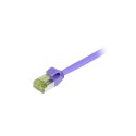 Patchkabel RJ45, CAT6A 500Mhz,10m, lila, S/FTP, slimline rund d4,5mm, TPE/LSZH(Superflex), AWG28, mit CAT7 Rohkabel, Synergy 21 