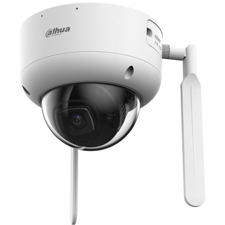 Dahua 4G IP-Dome-Kamera, 4 MP, 2,8 mm, IR 50 m, IP67, IK10, weiss - DH-IPC-HDBW3441DR1P-AST-4G-NL668EAU-0280B - 1
