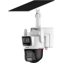 Dahua 4G IP-Dual-Lens-PT-Dome-Kamera, 2 x 3 MP, 2,8/3,6/8,4 mm, mit Solarpanel, IP66, weiss - DH-IPC-PTS2649DCP-3E3Z-S4GB20-3684