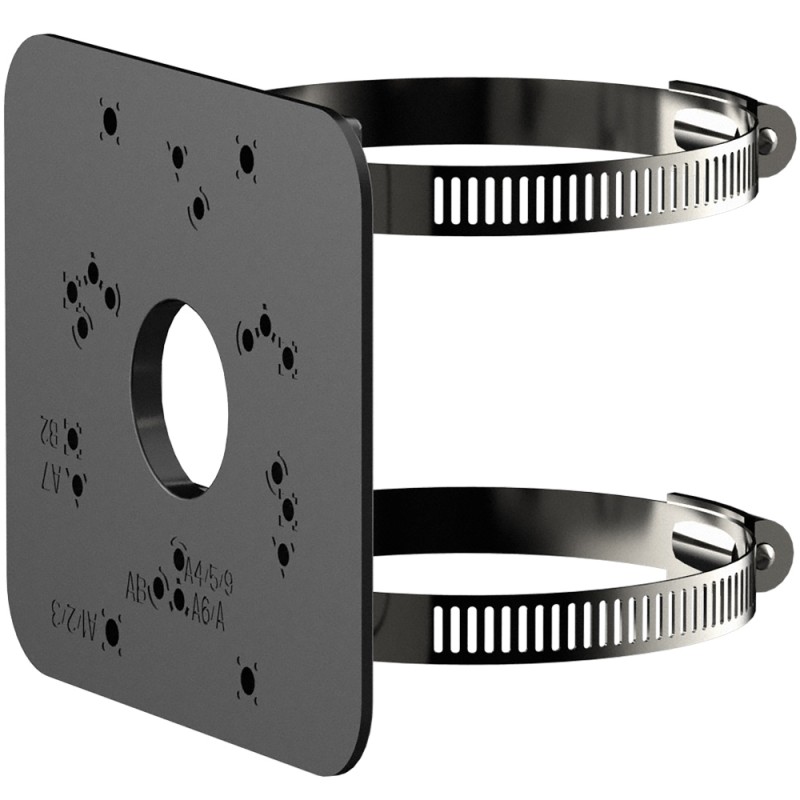 Dahua pole mount, ALU, black, to be used with wall mount - PFA152-EB - 1