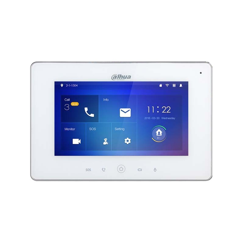 Dahua touch screen monitor 7", WLAN, white - VTH5221DW-S2 - 1