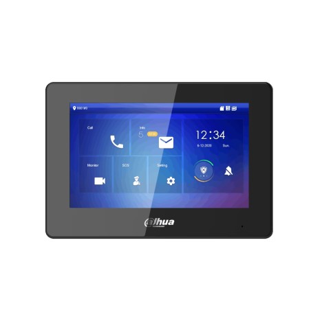 Dahua touch screen monitor 7", 2-wire, IP interface, black - VTH5422HB - 1