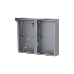 Dahua surface-mounted mounting box, for 2 x 2 modules, with rain cover, metal, silver - VTM54R4 - 1