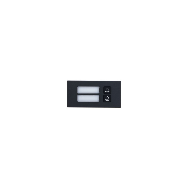 Dahua Erweiterung 2-fach Ruftasten Modul, schwarz - VTO4202FB-MB2 - 1