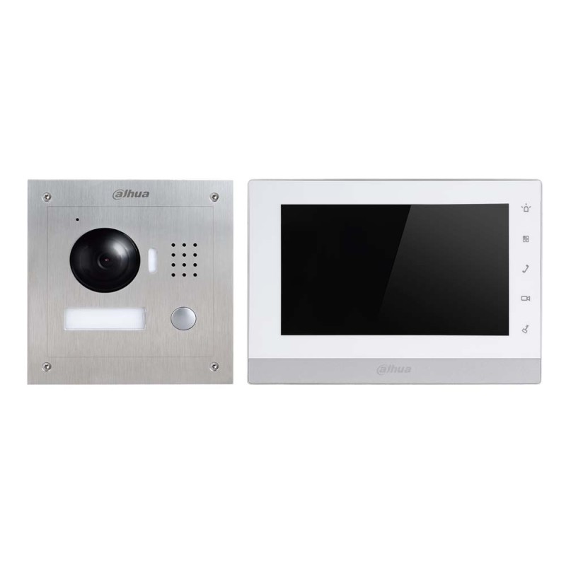 Dahua IP-Videogegensprechanlage-Set (AP), 4-Draht, inkl. Netzteil u. Switch - VTK-VTO2000A-VTH1550CH(Surface mounted) - 1