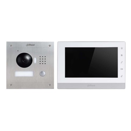 Dahua IP-Videogegensprechanlage-Set (AP), 4-Draht, inkl. Netzteil u. Switch - VTK-VTO2000A-VTH1550CH(Surface mounted) - 1