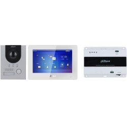 Dahua 2-wire video intercom kit, 2 MP, 7" TFT touch screen, IP65, IK07, surface-mounted - KTD01L(S) - 1