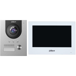Dahua 2-wire video intercom kit, silver, surface-mounted - KTD02(S) - 1