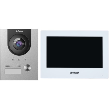 Dahua 2-wire video intercom kit, 2MP, 7" TFT touch screen, IP65, IK07 - KTD02(F) - 1