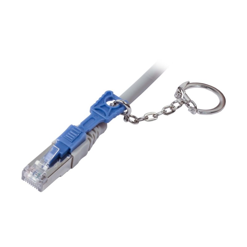 Patchkabel RJ45, CAT6A 500Mhz, 3m, grau, S-STP(S/FTP), mit Schloss, AWG26, Synergy 21 - 131381 - 2
