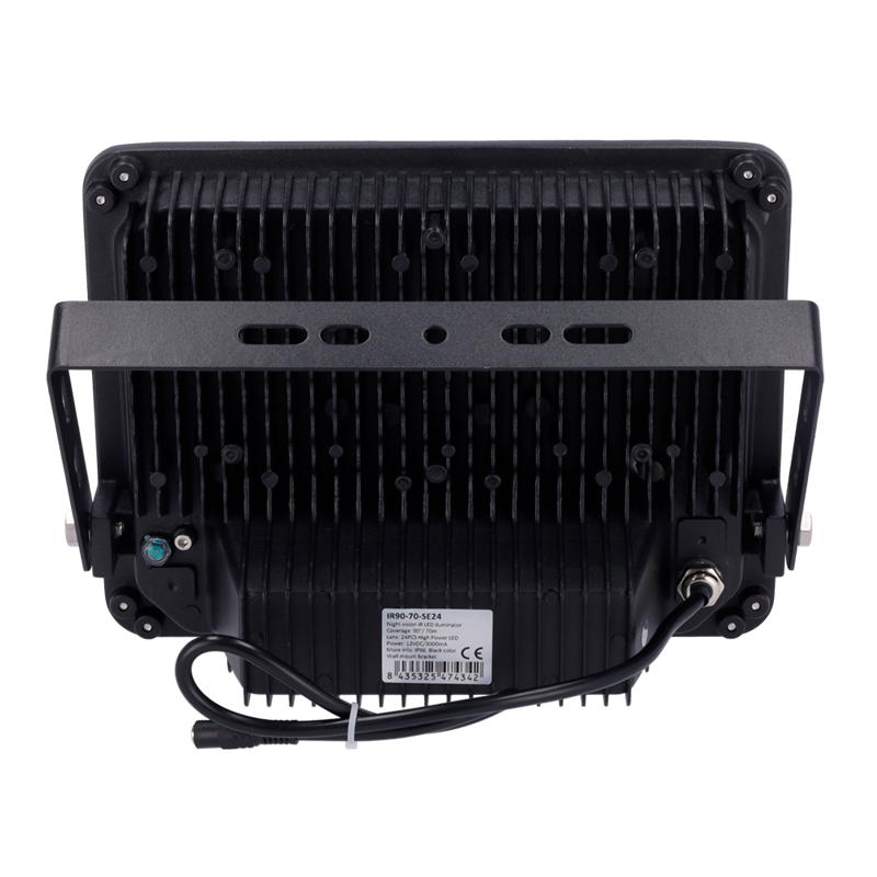 Infrarot-Scheinwerfer - 60M, 850nm, 120° Winkel, IP66 - Schwarz