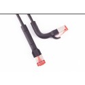 Patchkabel RJ45, CAT6A 500Mhz, 1,5m, schwarz, U-STP(U/FTP), TPE, biegbare Stecker 90Grade - 222659 - 3