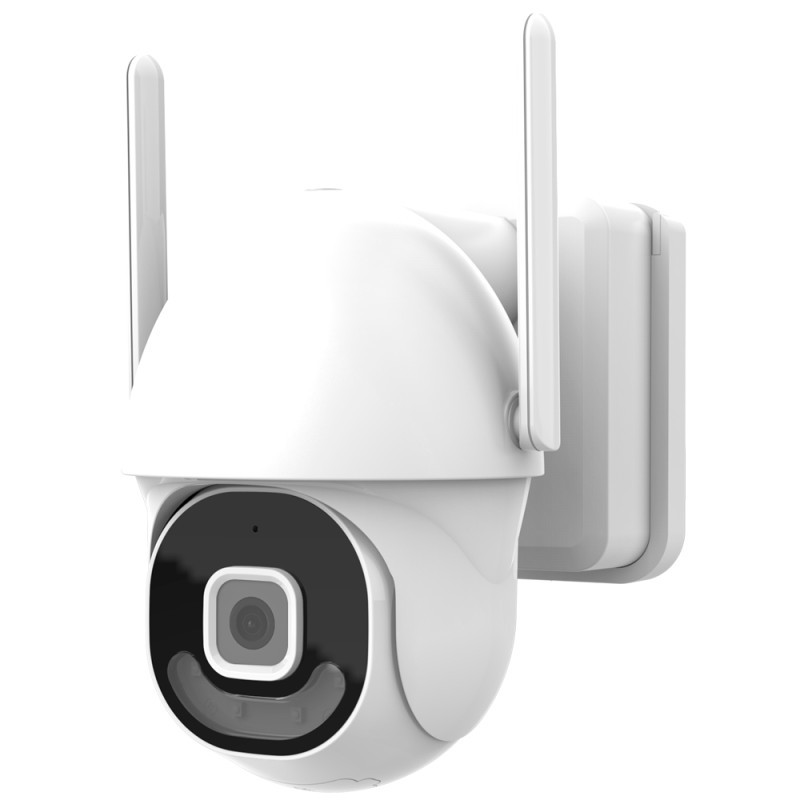 VicoHome Außenbereich PT 2Mpx Wifi - Fernbewegung / Autotracking - H.264 / Objektiv 3.6mm 88° - IR 10 m / Weiße LED / Polizei-Bl