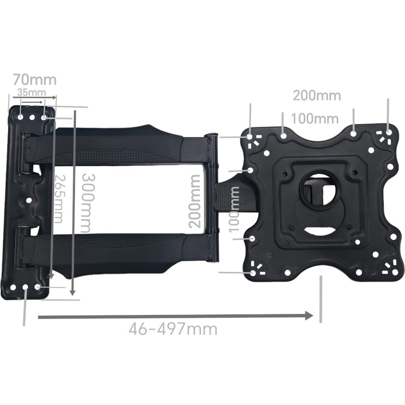 Vesa Zweigelenk Wandhalterung (bis 55" /32kg) , 100x100 - 400x400 - 243658 - 3
