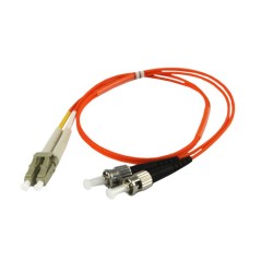 LWL-2-Faser-Patchk. 0.5mtr.LC-ST, 50/125um,OM2, AD3mm, Synergy 21 - 76245 - 1