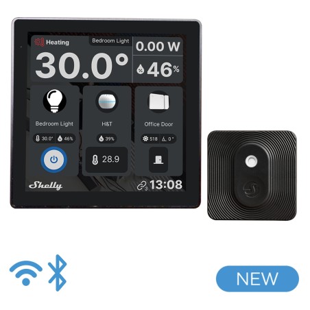Shelly · Flush-mounted · “Wall Display Black & BLU H&T Black” · Android · WLAN · black - 234704 - 1