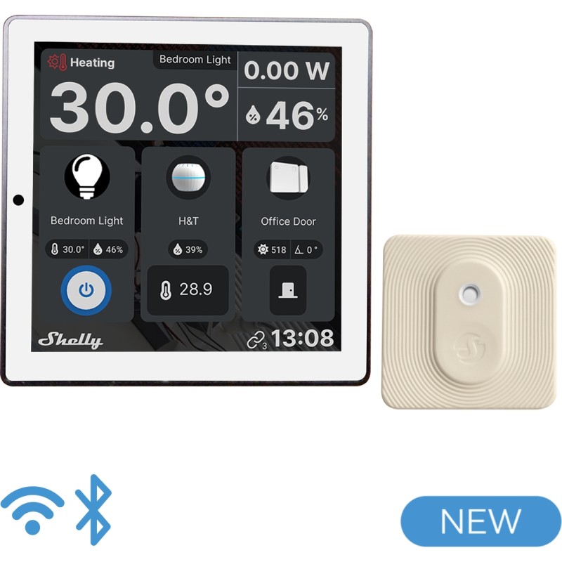 Shelly · Flush-mounted · "Shelly Wall Display White + BLU H&T Ivory" · Android · WLAN · white - 234705 - 1