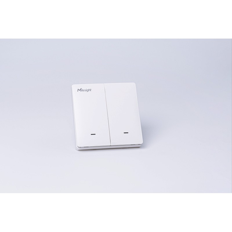 Milesight IoT Wall Switch, WS502-868M-2W-W11-EU LoRaWAN / 2-wire / 2 button - 217321 - 1