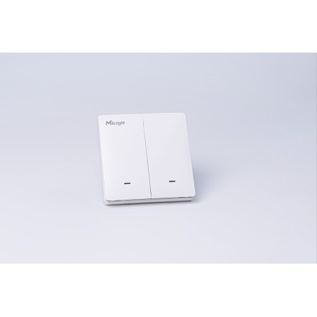 Milesight IoT Wall Switch, WS502-868M-2W-W11-EU LoRaWAN / 2-wire / 2 button - 217321 - 1