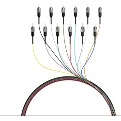 LWL Pigtail-ST 9/125u, 2mtr., 12-Pack, colored