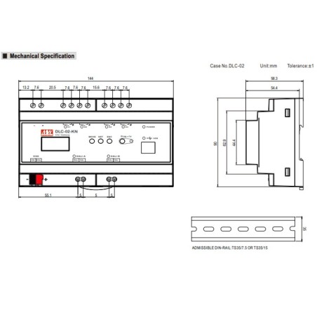 Synergy 21 Netzteil - DALI Controller 2 Kanal KNX-DALI Gateway Mean Well - 247944 - 2