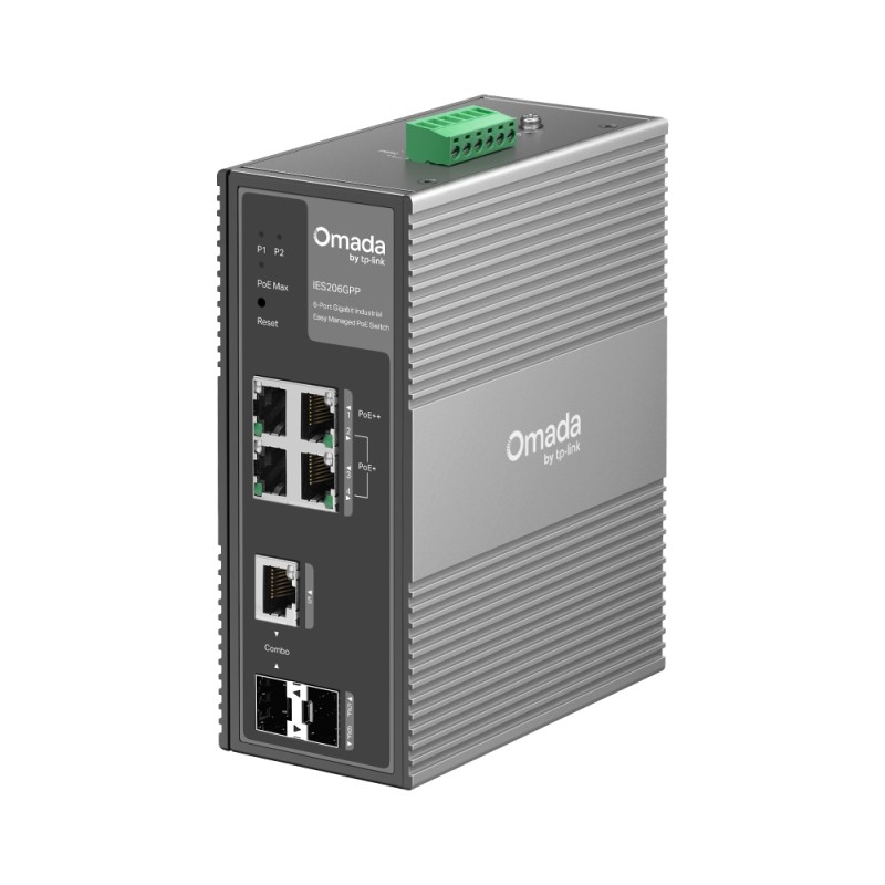 TP-Link Switch Easy Managed Layer 2 8 Port &bull 8x 10/100/1000 Mbps &bull PoEBudget 70 Watt &bull Fanless &bull Omada SDN &bu -