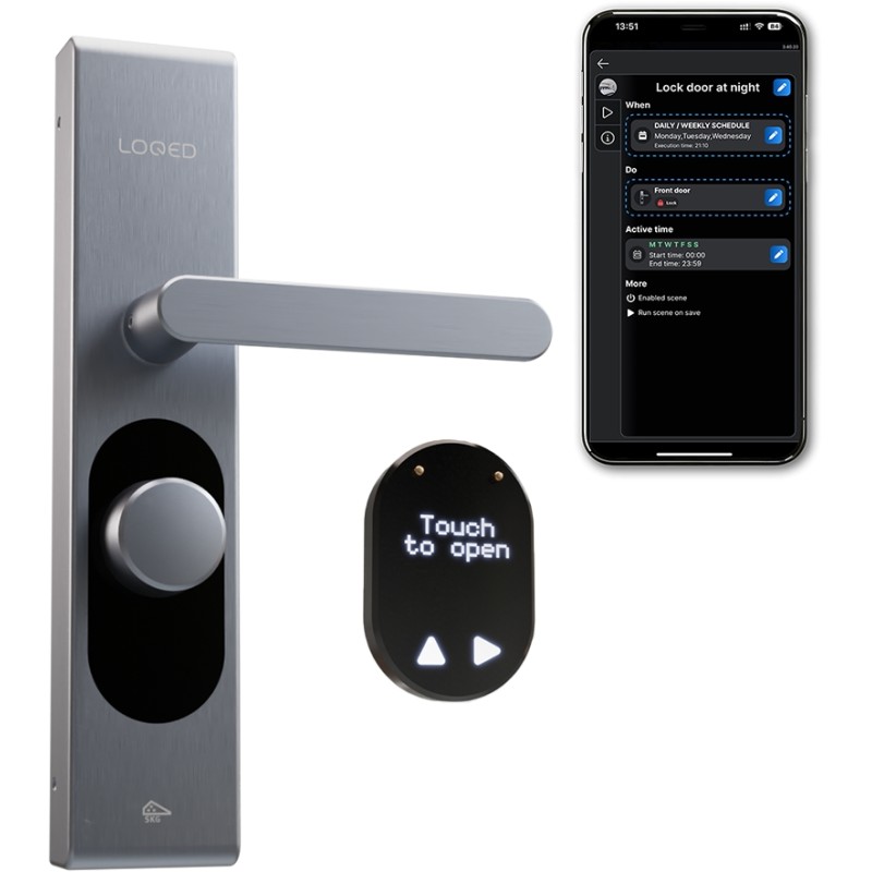 Shelly · "LOQED Touch Smart Lock Stainless Steal" Smartes Türschloss - 246693 - 1