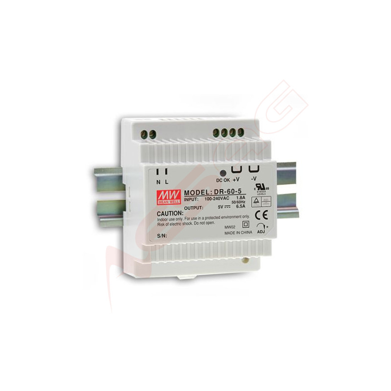 Mean Well power supply - 24V 60W Hutschiene Meanwell - Artmar Electronic & Security AG