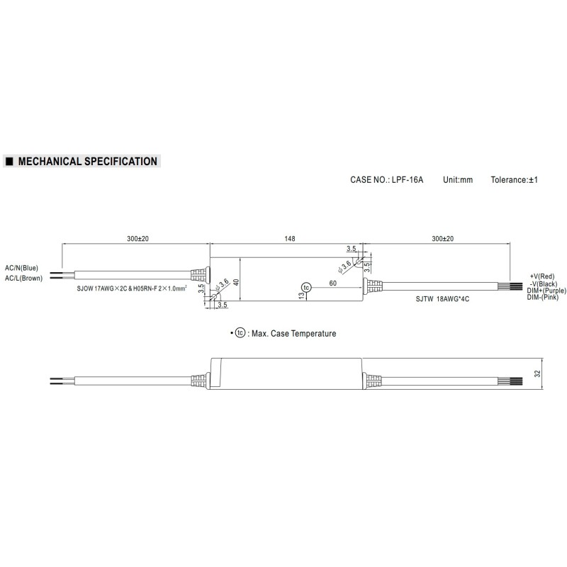 MEANWELL Netzteil - 24V 16W 0-10V dimm IP67 - 248229 - 3