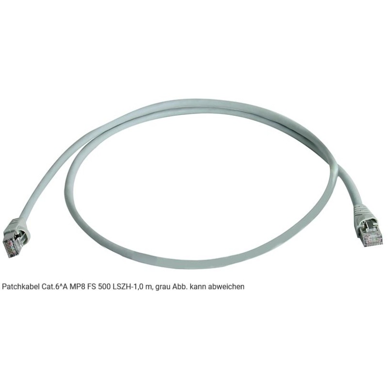 Telegärtner patch cable CAT6A, 1m, gray, 500MHz, S-STP(S/FTP - 66126 - 2