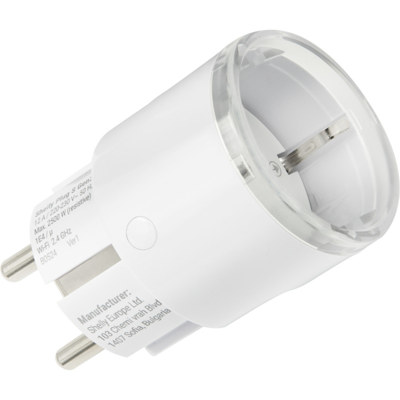 Shelly · Plug & Play "Plug S Gen3 Matter" · Smarter Zwischenstecker · 12A · Messfunktion · WLAN · Matter · BT · weiß - 234379 -
