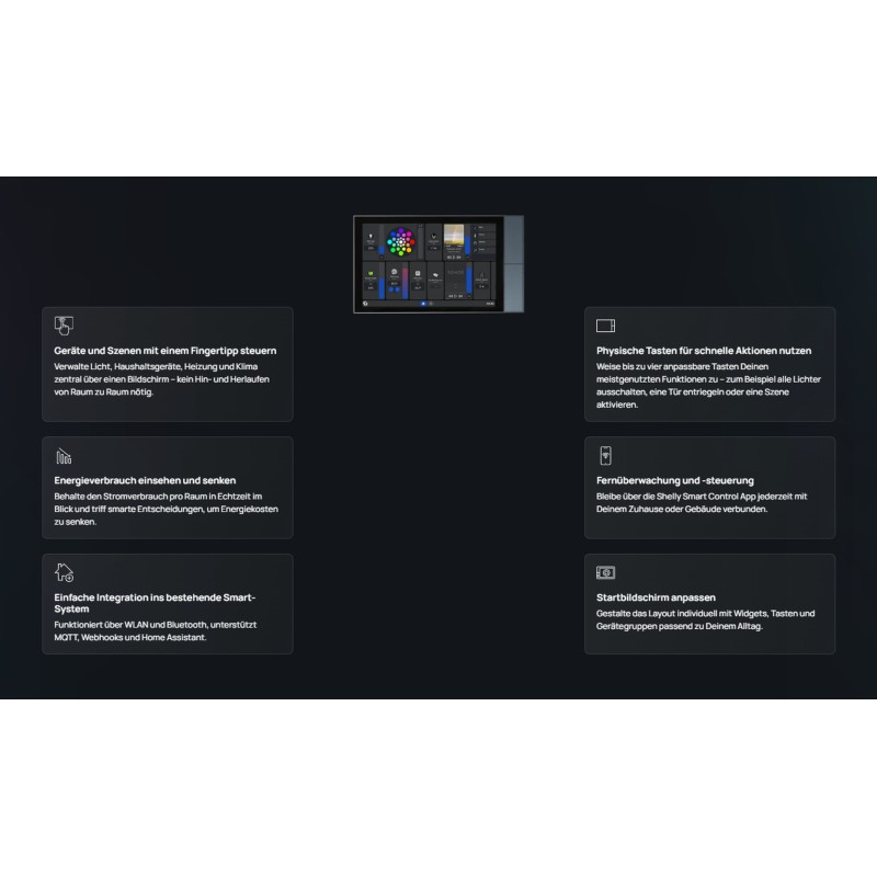 Shelly - Flush-mounted - "Wall Display XL Silver" - Control center - 10.1" - WLAN - BT - silver - 249096 - 4