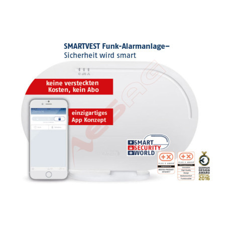 ABUS Smartvest Funk-Alarmanlage App gesteuert