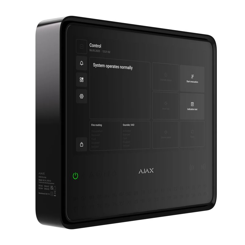 AJAX Brandwarnanlage EN54 "Fire Hub" Schwarz