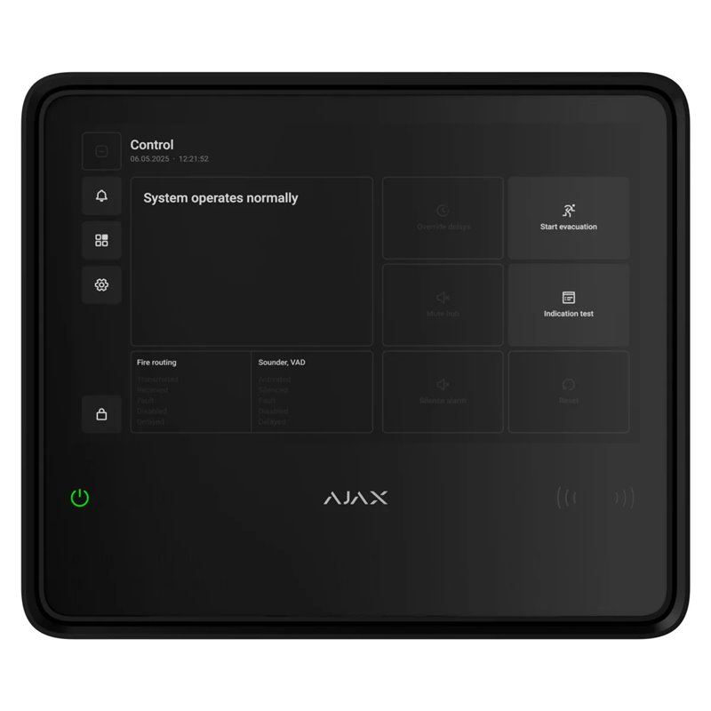 AJAX Brandwarnanlage EN54 "Fire Hub" Schwarz