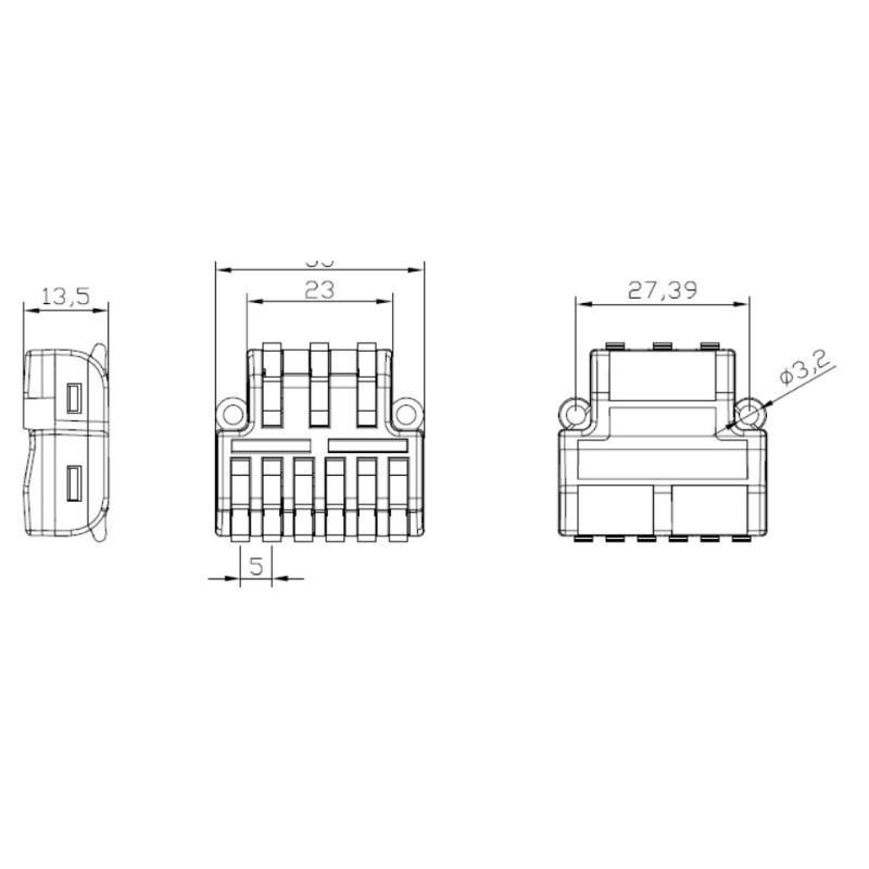 Synergy 21 indoor cable connector 2in - 4out - 250039 - 2