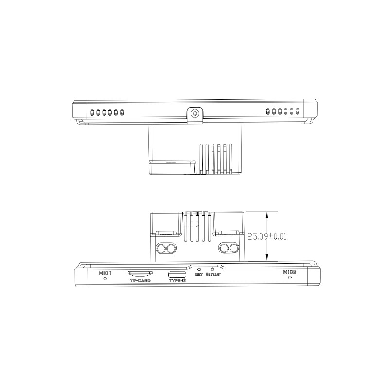 ALLNET Touch Display Tablet 8 inch PoE with 2GB/16GB, RK3566 Android 11, flush-mounted box - 210249 - 6